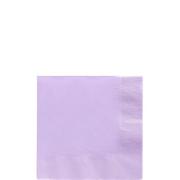 Lavender Paper Beverage Napkins, 5in, 40ct